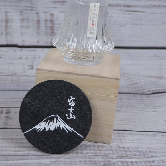 Edo Kiriko Glass Whiskey Glass Drinkware Stars 7.4 oz Coaster & Box NEW - Picture 4 of 16